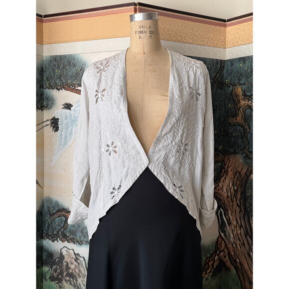 Antique Edwardian Cotton & Lace Top Early 1900s - Picture 2 of 5